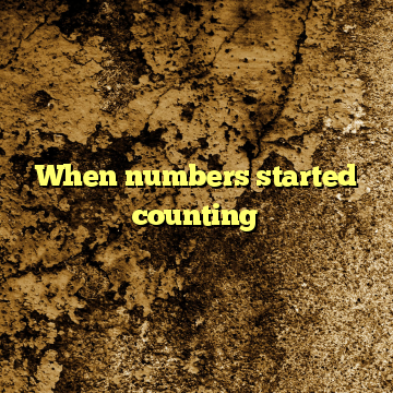 When numbers started counting