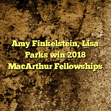 Amy Finkelstein, Lisa Parks win 2018 MacArthur Fellowships
